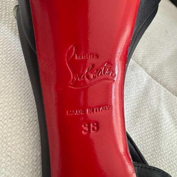 Christian Louboutin Black and Red Strappy Heels - Picture 4 of 6